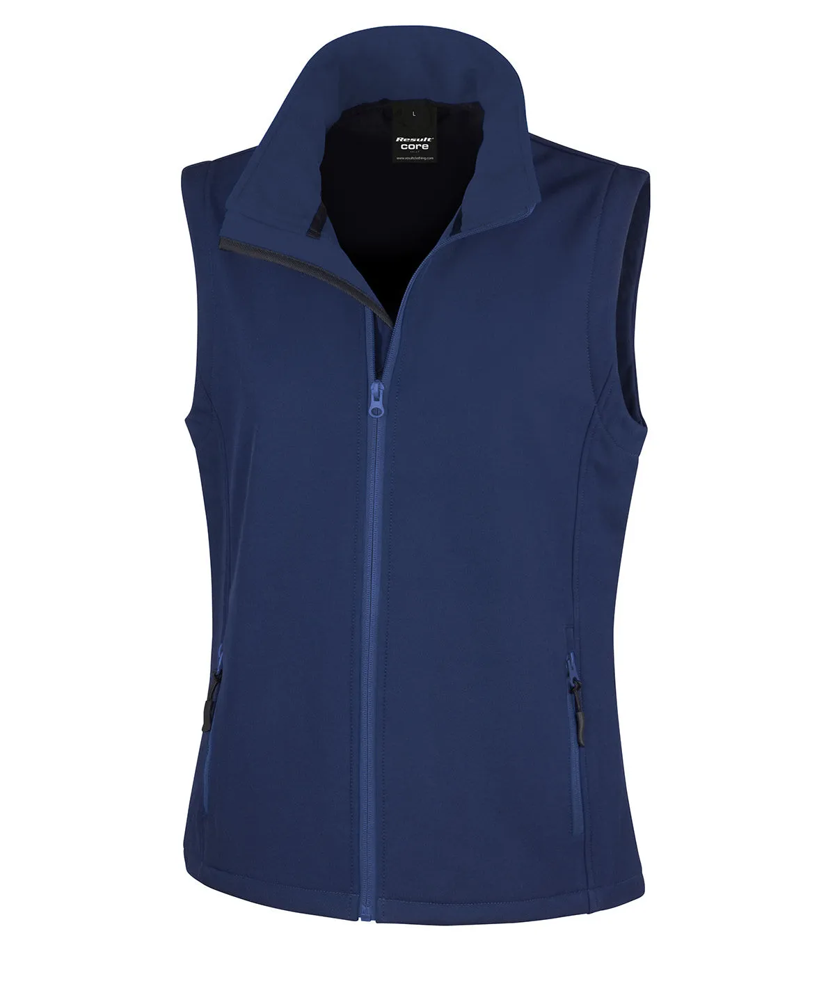 Womens printable softshell bodywarmer | Navy/Navy