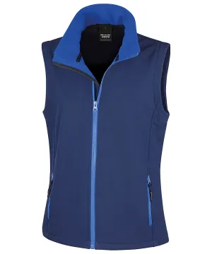 Womens printable softshell bodywarmer | Navy/Royal